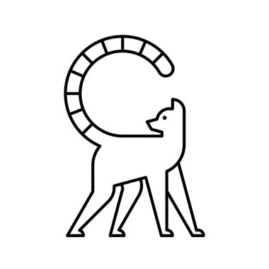 Lemur Logosu. Simge tasarımı. Şablon ögeleri