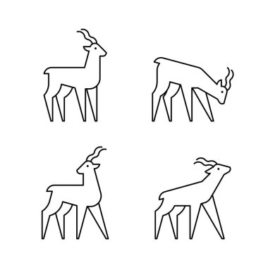 Kudu seti, Kudu Logosu. Simge tasarımı. Şablon ögeleri