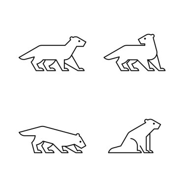 Mink Logosu. Simge tasarımı. Şablon ögeleri