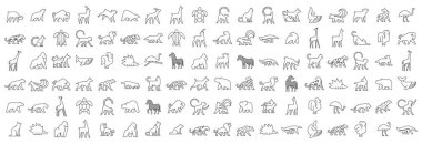 Animals logos collection. Animal logo set. Isolated on White background clipart