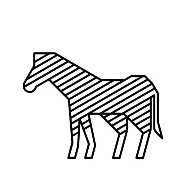Zebra Logo Desain Ikon Elemen Templat - Stok Vektor
