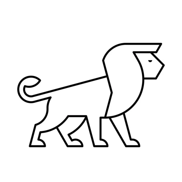 Aslan Logosu Simge Tasarımı Şablon Öğeleri — Stok Vektör