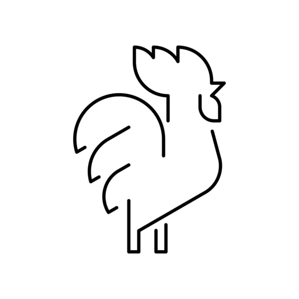 Rooster Logo Design Ikon Prvky Šablony — Stockový vektor