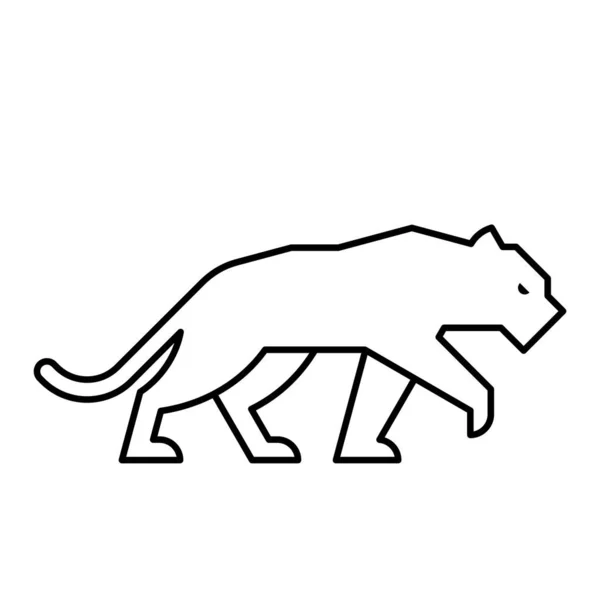 Panther Logo Design Ikon Prvky Šablony — Stockový vektor