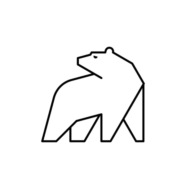 Isbjörnslogotypen Ikondesign Mall För Element — Stock vektor