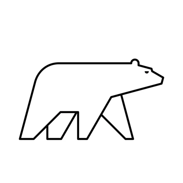 Ijsbeer Logo Ikoon Ontwerp Template Elementen — Stockvector
