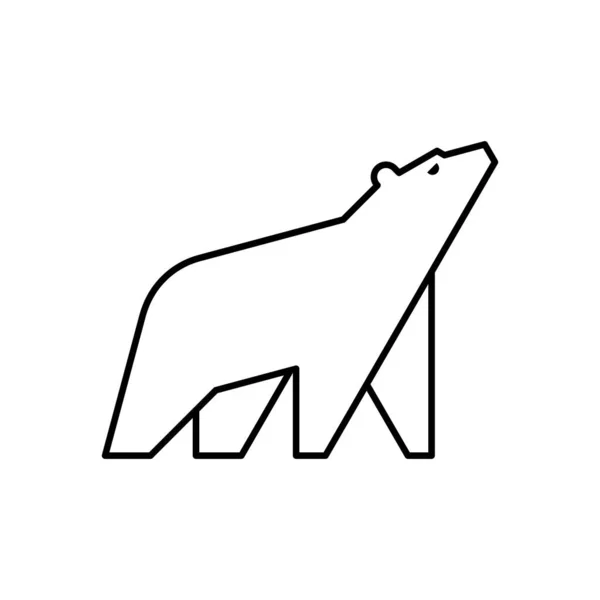 Logo Niedźwiedzia Lodowego Projekt Ikony Elementy Szablonu — Wektor stockowy