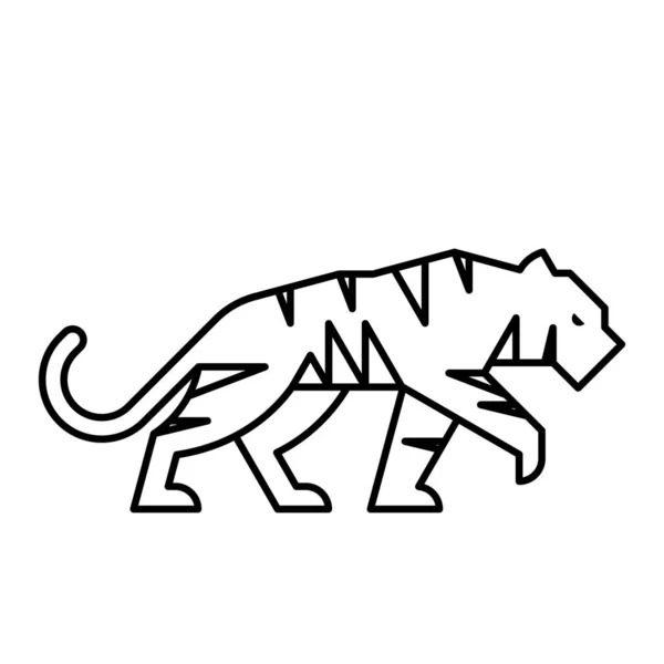Логотип Тигра Дизайн Икон Шаблоны — стоковый вектор