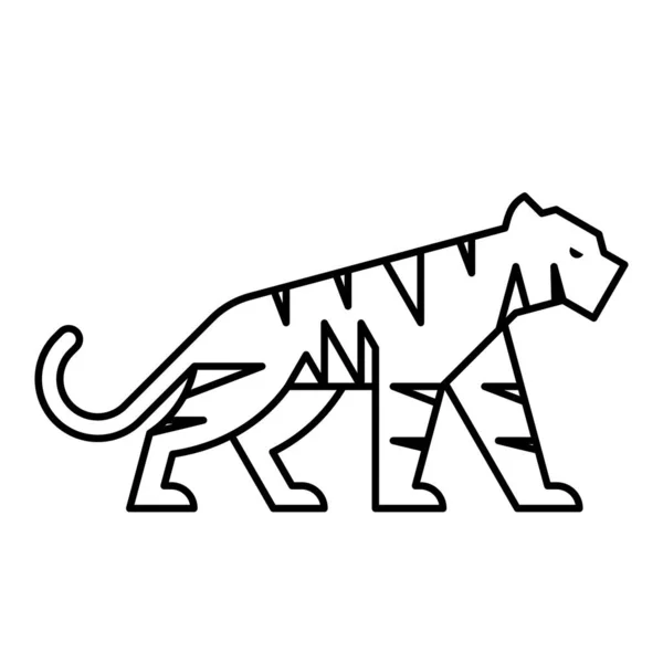 Logo Del Tigre Diseño Iconos Elementos Plantilla — Vector de stock