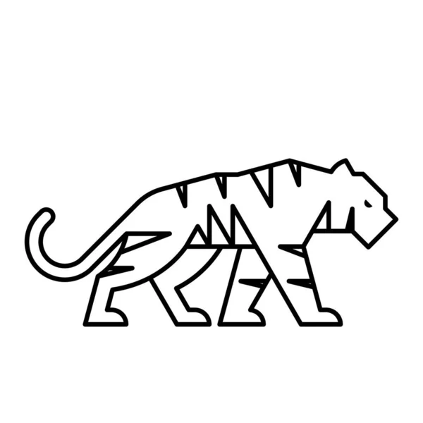 Logo Della Tigre Icona Design Elementi Del Modello — Vettoriale Stock