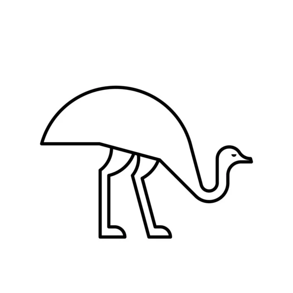 Логотип Страуса Дизайн Икон Шаблоны — стоковый вектор
