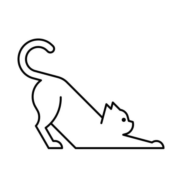猫のロゴ アイコンのデザイン テンプレート要素 — ストックベクタ