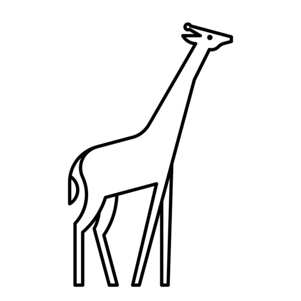 Жираф Лого Дизайн Ікона Тимчасові Елементи — стоковий вектор
