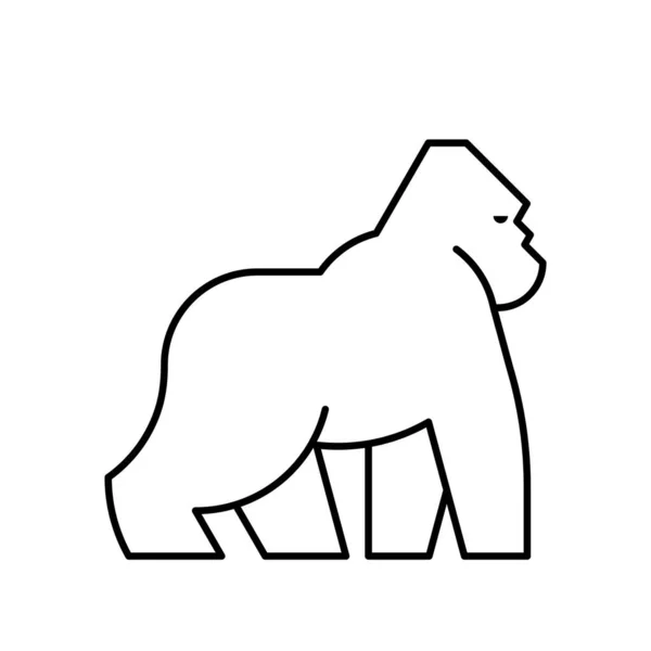 Gorilla Logotypen Ikondesign Mall För Element — Stock vektor