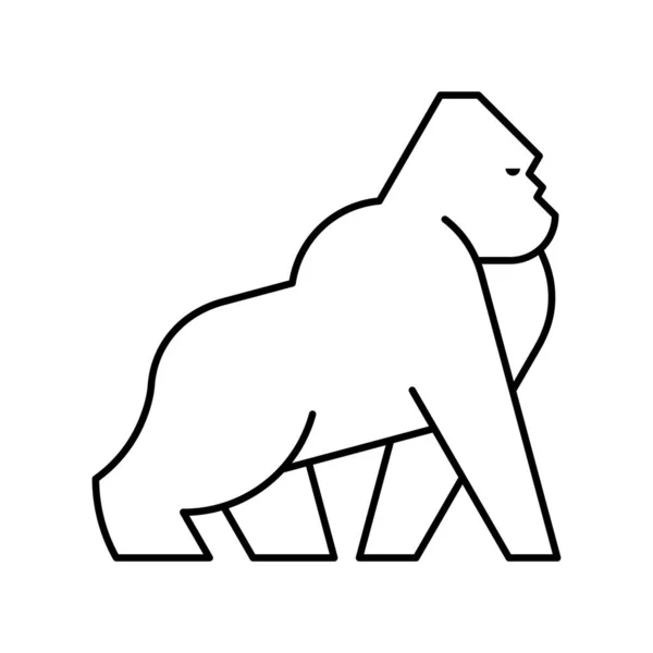 Logo Goryla Projekt Ikony Elementy Szablonu — Wektor stockowy