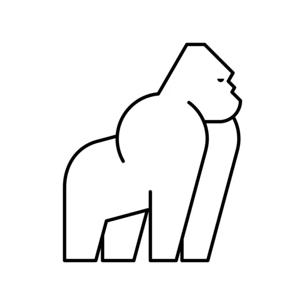 ゴリラのロゴ アイコンデザイン テンプレート要素 — ストックベクタ