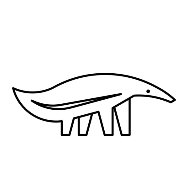Anteater Logo Ikondesign Skabelonelementer – Stock-vektor