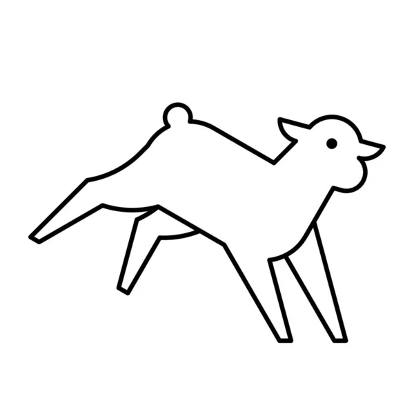 子羊のロゴ アイコンデザイン テンプレート要素 — ストックベクタ