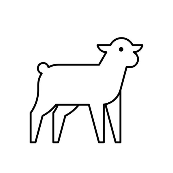 Lamb Logo Design Ikon Prvky Šablony — Stockový vektor