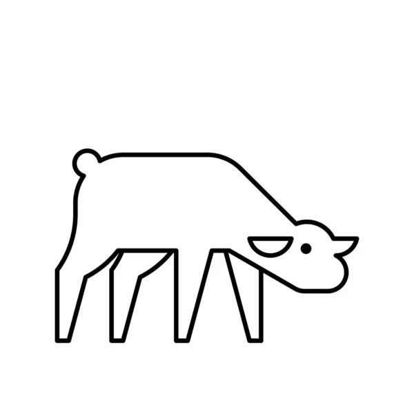 子羊のロゴ アイコンデザイン テンプレート要素 — ストックベクタ