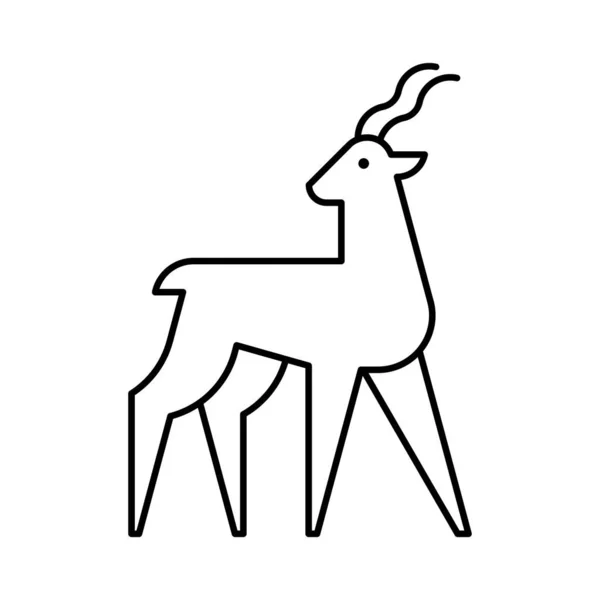 Kudu Logosu Simge Tasarımı Şablon Ögeleri — Stok Vektör