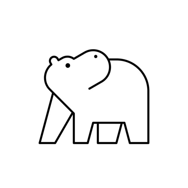 Logotipo Hippo Design Ícones Elementos Modelo —  Vetores de Stock
