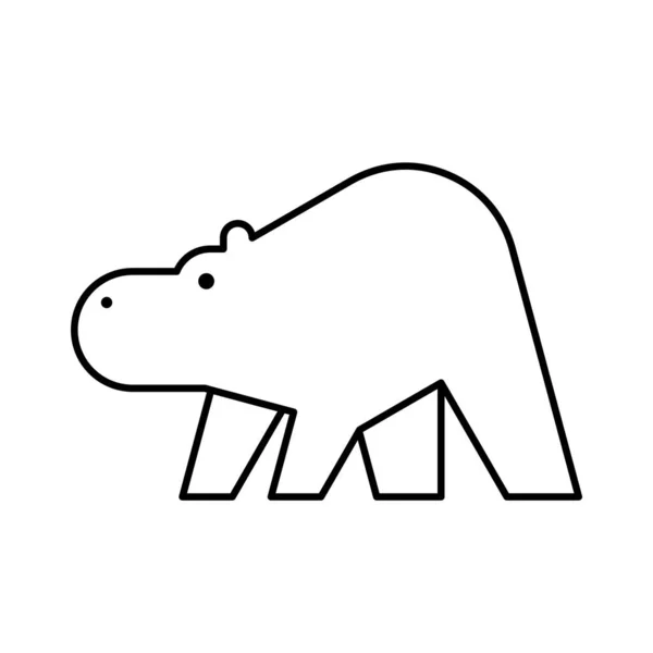 Nilpferd Logo Symboldesign Vorlagenelemente — Stockvektor