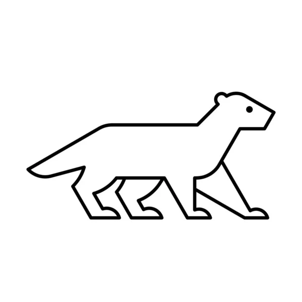 Logo Mink Icona Design Elementi Del Modello — Vettoriale Stock