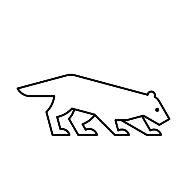 Mink Logo Design Ikon Prvky Šablony — Stockový vektor