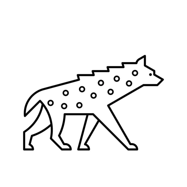 Hyena Logo Ikoon Ontwerp Template Elementen — Stockvector