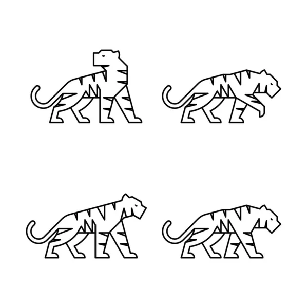 Λογότυπο Τίγρης Σχεδιασμός Εικονιδίων Στοιχεία Προτύπου — Διανυσματικό Αρχείο