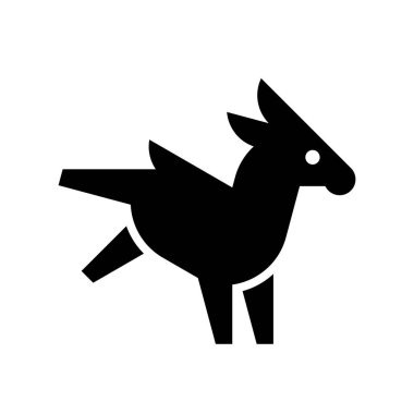 Eşek Logosu. Simge tasarımı. Şablon ögeleri