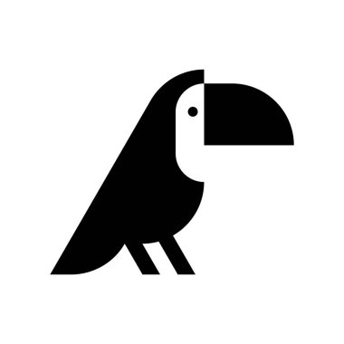 Toucan Logosu. Simge tasarımı. Şablon ögeleri