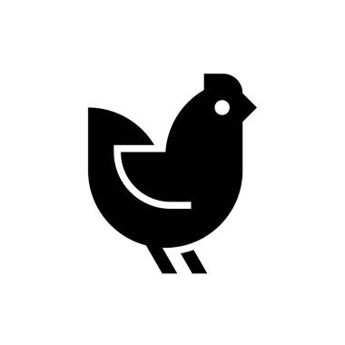 Tavuk Logosu. Simge tasarımı. Şablon ögeleri