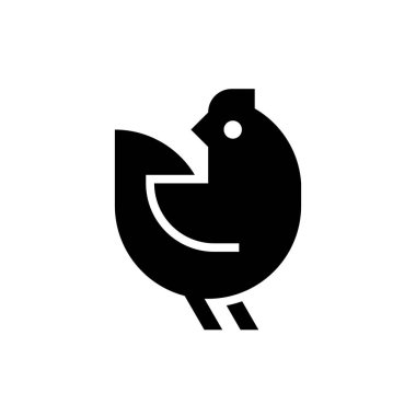 Tavuk Logosu. Simge tasarımı. Şablon ögeleri