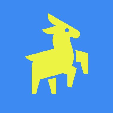 Eşek Logosu. Simge tasarımı. Şablon ögeleri