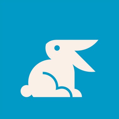 Tavşan logosu. Simge tasarımı. Şablon öğeleri