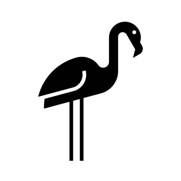 Фламінго Лого Дизайн Ікона Тимчасові Елементи — стоковий вектор