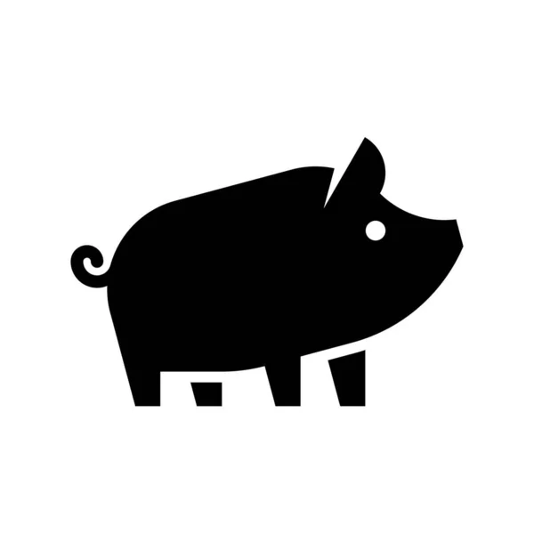 Pig Logotypen Ikon Design Mallelement — Stock vektor