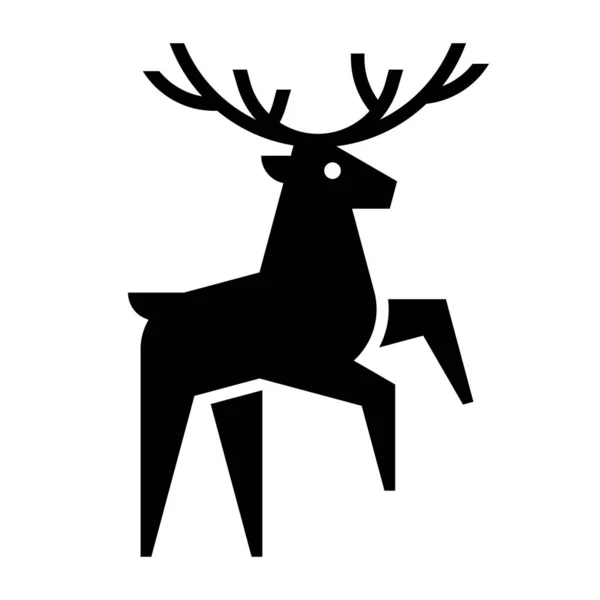 Hirsch Logo Symboldesign Vorlagenelemente — Stockvektor
