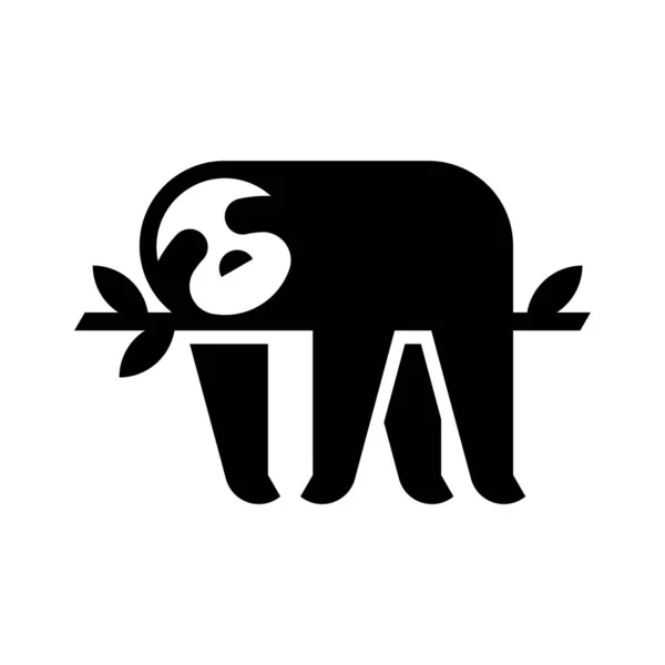 Logo Paresseux Icône Design Éléments Modèle — Image vectorielle