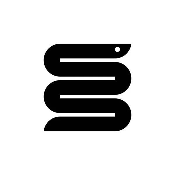 Logo Del Serpente Icona Design Elementi Del Modello — Vettoriale Stock