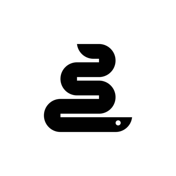 スネークロゴ アイコンデザイン テンプレート要素 — ストックベクタ