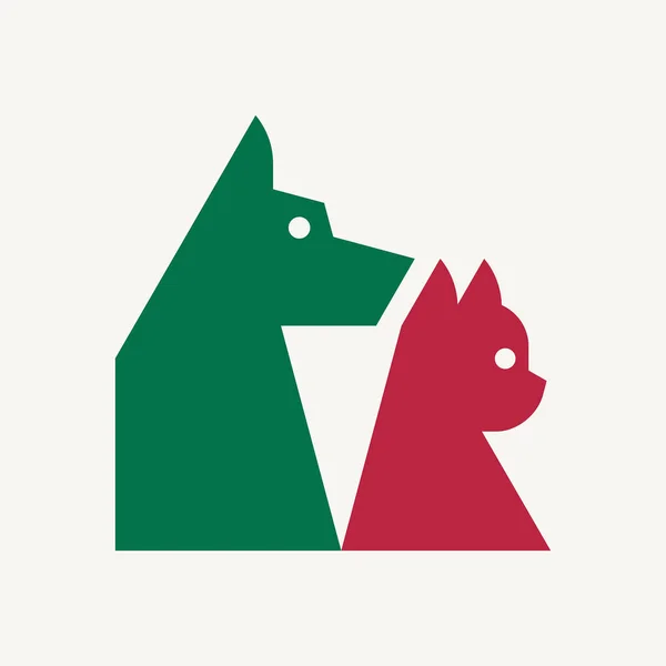 Λογότυπο Σκύλου Και Γάτας Σχεδιασμός Εικονιδίων Στοιχεία Προτύπου — Διανυσματικό Αρχείο