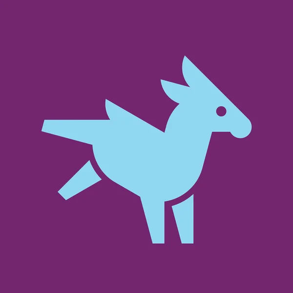 Donkey Logo Desain Ikon Elemen Templat - Stok Vektor