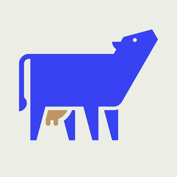 Логотип Коровы Дизайн Икон Шаблоны — стоковый вектор