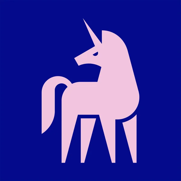 Logo Dell Unicorno Icona Design Elementi Del Modello — Vettoriale Stock