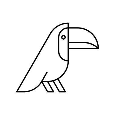 Toucan Logosu. Simge tasarımı. Şablon ögeleri