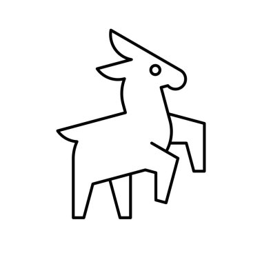 Eşek Logosu. Simge tasarımı. Şablon ögeleri