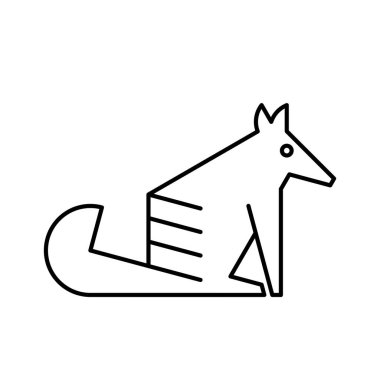 Numbat Logosu. Simge tasarımı. Şablon ögeleri